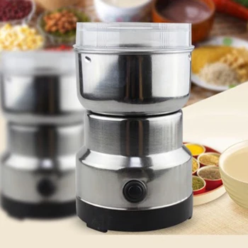 

Electric Coffee Grinder Multifunctional Coffee Bean Nut Grinder Coffee Beans Grinder Home Kitchen Coffe Machine Tool EU Plug