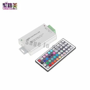 

Free shipping DC12-24V 24A 288W 44key IR Remote Led RGB Controller Dimmer for led strip led light module tape