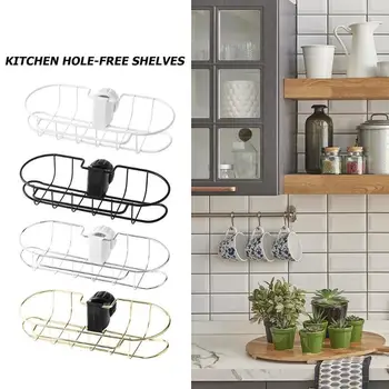 

Multi-function Sink Hanging Storage Rack Storage Holder Sponge Bathroom Kitchen Faucet Dish Cloth Clip Shelf Drain Dry Towel