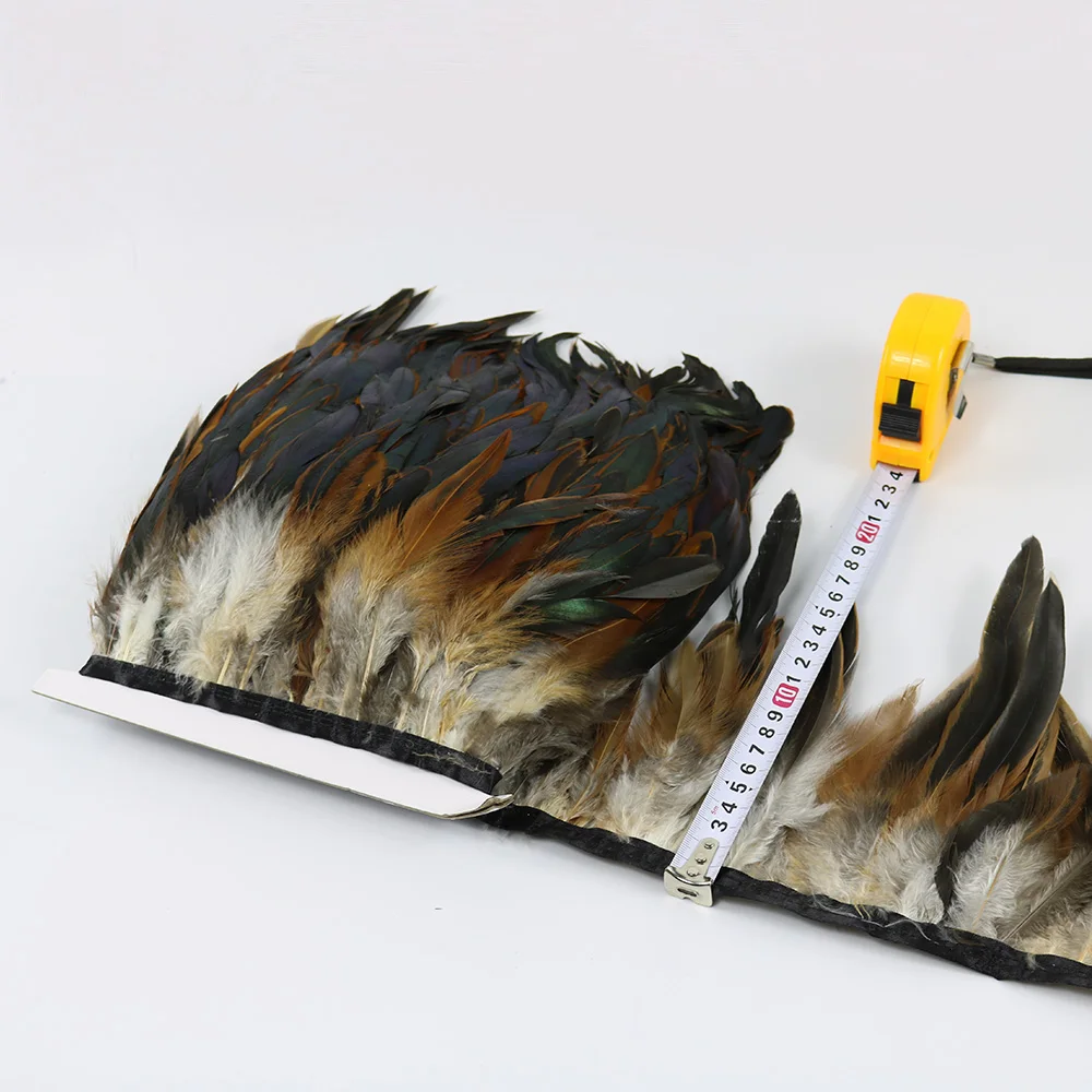 9 natural rooster feather trims 5