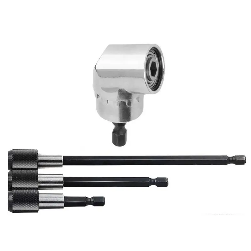 

WSFS Hot Right Angle Drill 105 Degree Driver Extension Power Screwdriver Attachment 1/4 Inch Hex Magnetic Bit Socket Holder Adap
