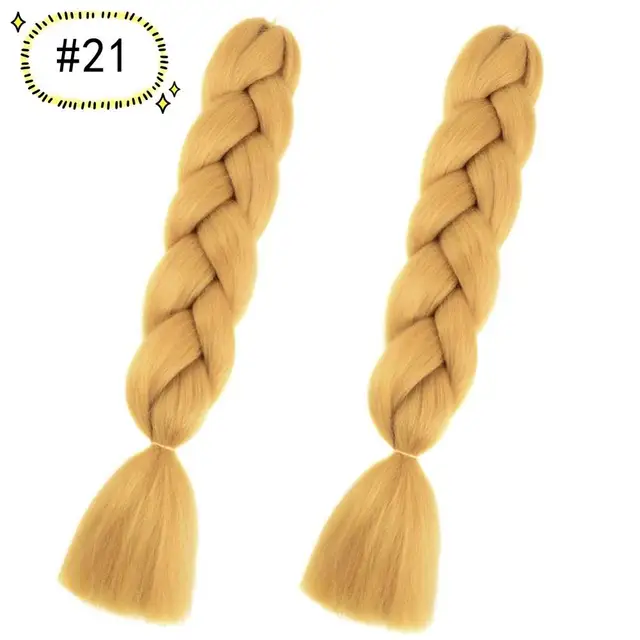 Jumbo Braiding Hair Extensions Kanekalon Braiding Hair 24 Inch Ombre Multiple Tone Colored Synthetic Hair for Women A21