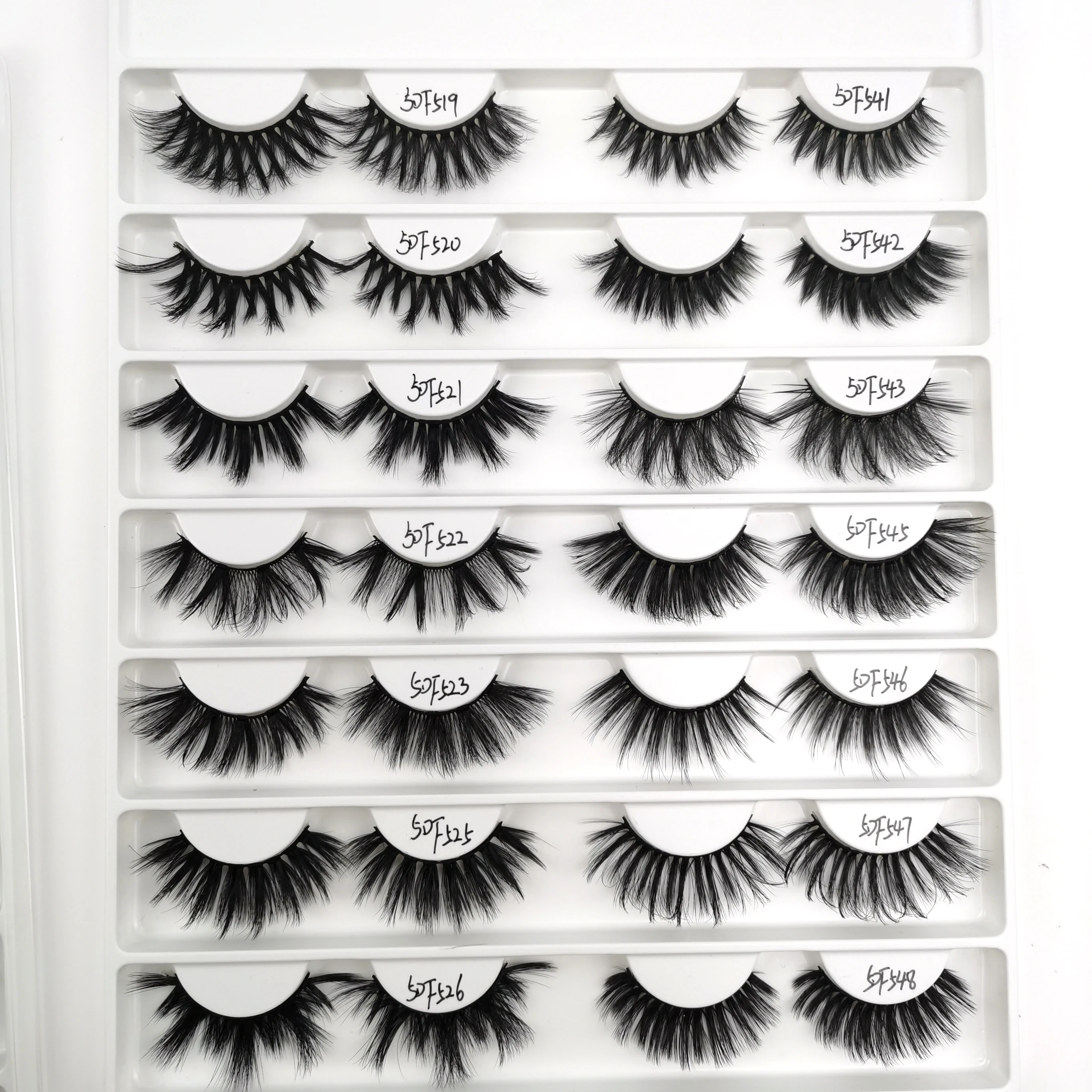 25MM Wholesale Eye lashes Handmade 5D Eyelashes In Bulk Makeup Thick Dramatic Long False Eyelash Extensions Mix 10/20/30 Pairs