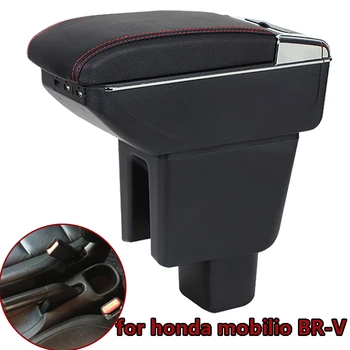 

Armrest for Honda BRV Honda Mobilio BR-V Armrest Box Central Store Content Storage Box with Cup Holder Ashtray USB Interface Pro