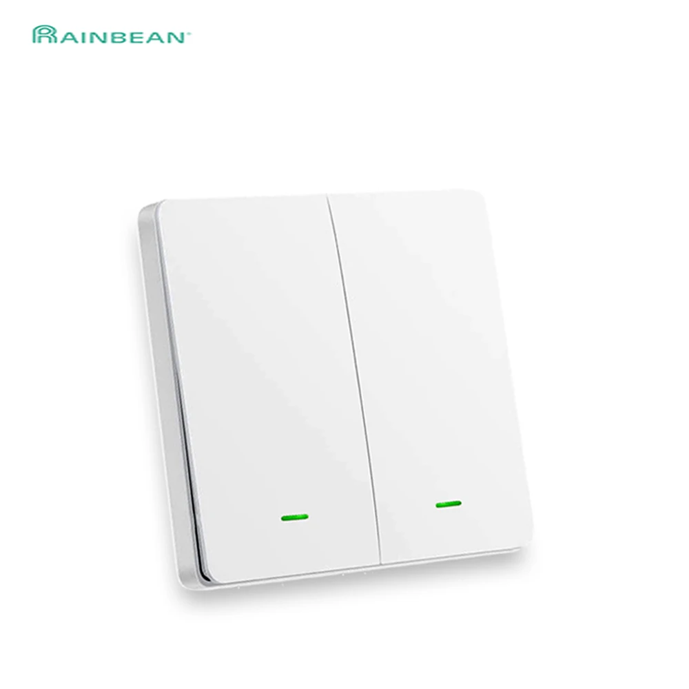 

EU Stanard 2 gang 2 way button switch smart home single fire zigbee wall switches TUYA smart in smart home control