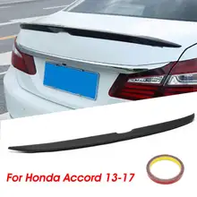 핫 세일 abs 자동차 뒷 트렁크 스포일러 립 윙 매트 블랙 혼다 어코드 4dr 세단 2013 2014 2015 2016 2017(China)