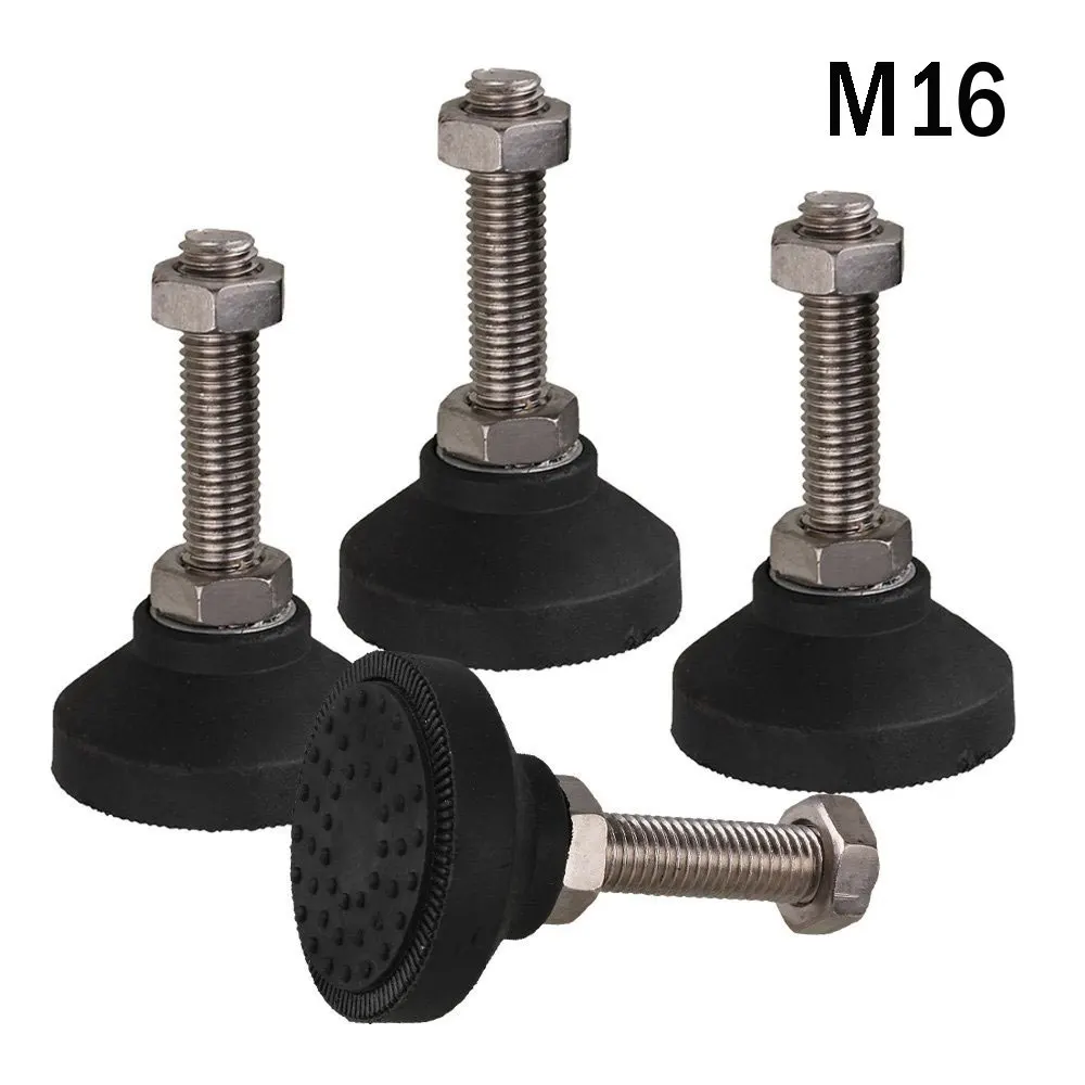 M16 Black Adjustable Furniture Legs Table Sofa Carbinet Bed Feet Universal Joint Glide Pads | Обустройство дома