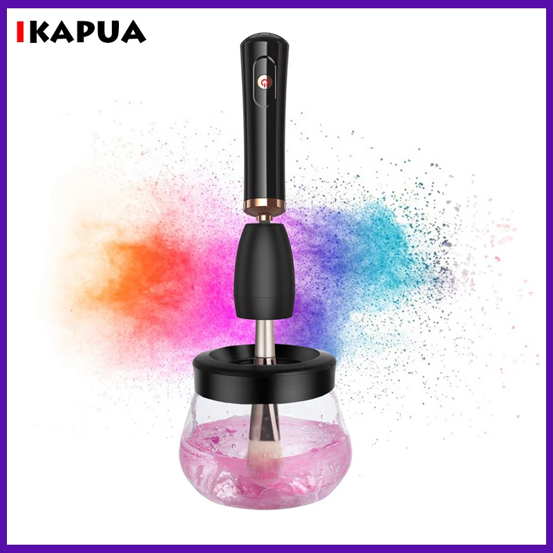 

Тип C заряжается очиститель кистей для макияжа мульти-Функция машина силиконовый макияж, губная помада, Femme быстрая стирка и сушка автоматический счетчик