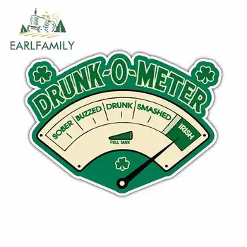

EARLFAMILY 13cm x 9.5cm For Drunk Meter Irish Alcohol Novelty Fine Decal Suitable For VAN SUV Car Truck Pinup Graffiti Stickers