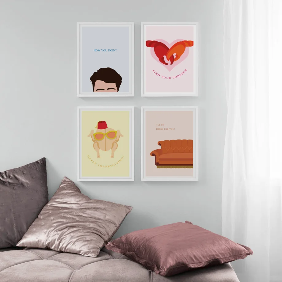 Friends-TV-Show-Door-Smelly-Cat-Nordic-Posters-And-Prints-Wall-Art-Canvas-Painting-Classic-Wall (1)