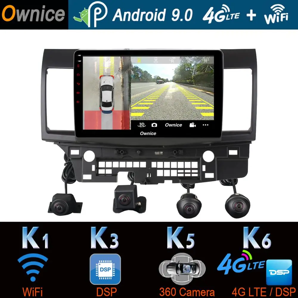 360° Panoramic AHD DVR 4G Android 9.0 8Core 4+64G SPDIF DSP CarPlay Car Multimedia for Mitsubishi Lancer EX 10 CY 2010-2016 GPS |