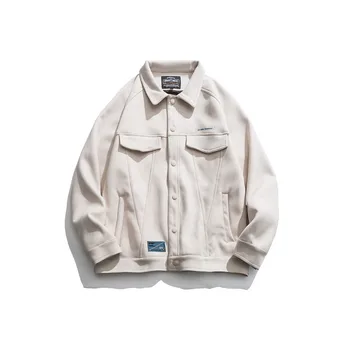 

Yi dao Vintage Spring New Style Japanese-style Retro Multi-pockets Loose-Fit Turn-down Collar Coat BOY'S Casual Tooling Jacket F