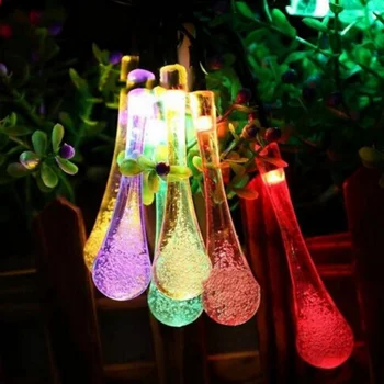 

30LED Water Drop Solar Light String Holiday Lantern Decoration