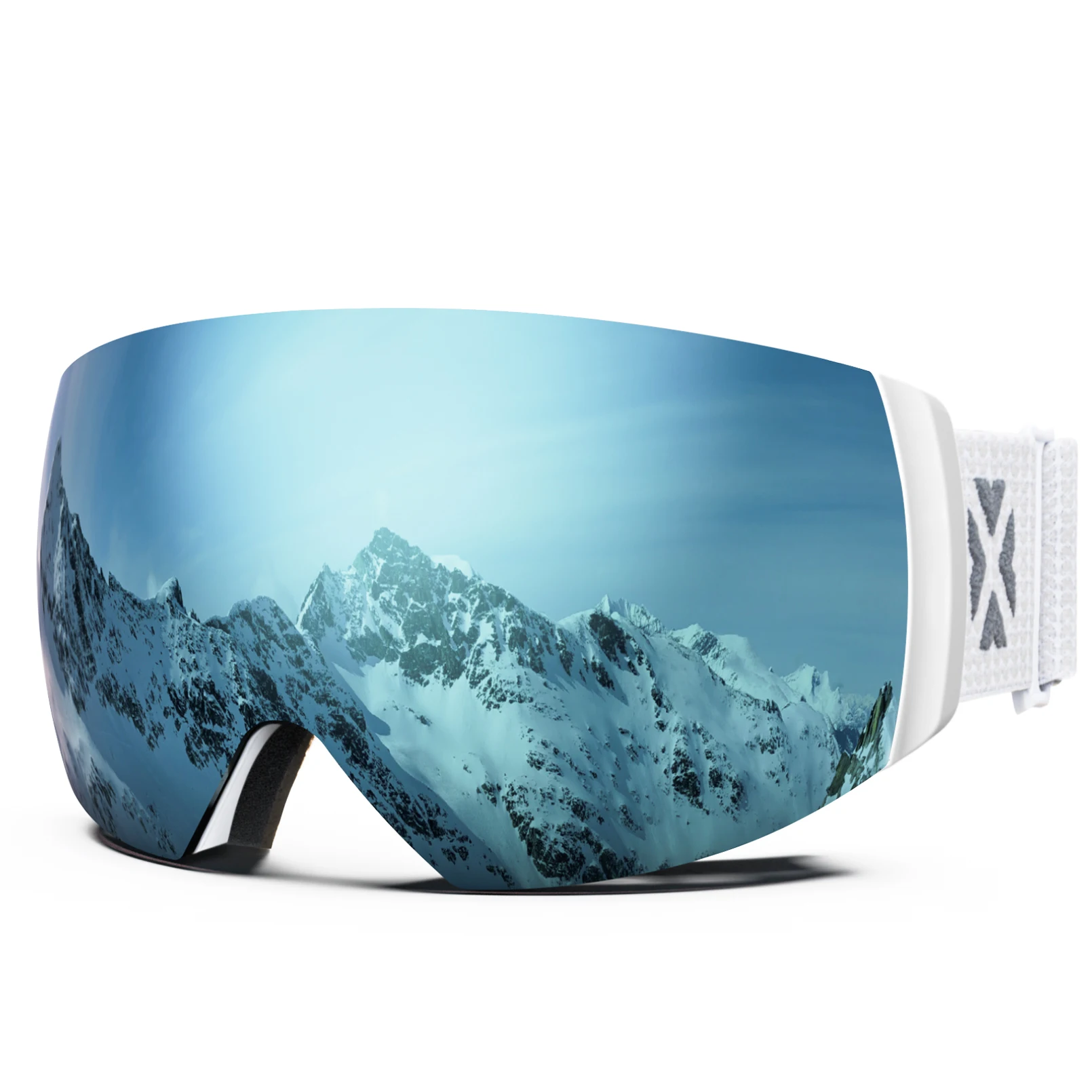 Professional Magnetic Ski Goggles with Anti-Fog UV Protection