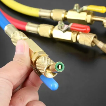

W/Shut Valve AC Charging Hoses R410a R12 R22 Refrigerant 1.5m / 60 inches