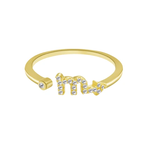 Gold Silver Color Zodiac Rings for Women Men Personality Trendy Zircon 12 Constellations Rings Friendship Jewelry Gift