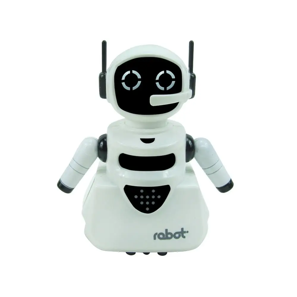 Электрическая свинья робот Индукционная ручка дистанционного радио автомобиль с светильник музыкальная обучающая игрушка улучшает творческие способности воображение - Цвет: white robot