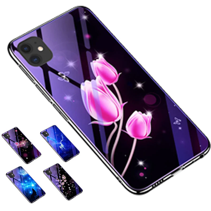 LS мобильный телефон чехол для iPhone11 SE2 max с гальваническим синим светильник том Apple