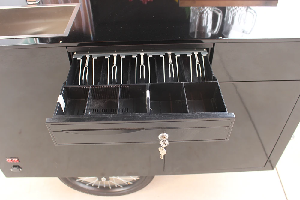 Multifunctional pedal / electric mobile food cart bike food truck trailer coffee kiosk with free shipping by sea