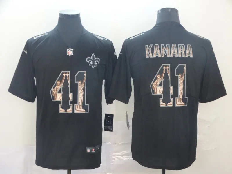 Мужской взрослый Орлеан высокого качества Saints Alvin Kamara PRO BOWL Jersey - Цвет: For men