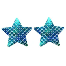 Градиент ниппель крышка пятиконечная звезда сексуальная цепь женские наклейки на Соски Нижнее белье многоразовое использование для груди силиконовые страсти Pad NCS141