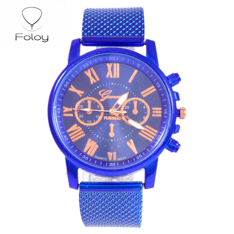 Foloy GEW-05 качественные Модные женские наручные часы с ремешком из искусственной кожи аналоговые кварцевые цифровые женские часы-браслет часы подарок