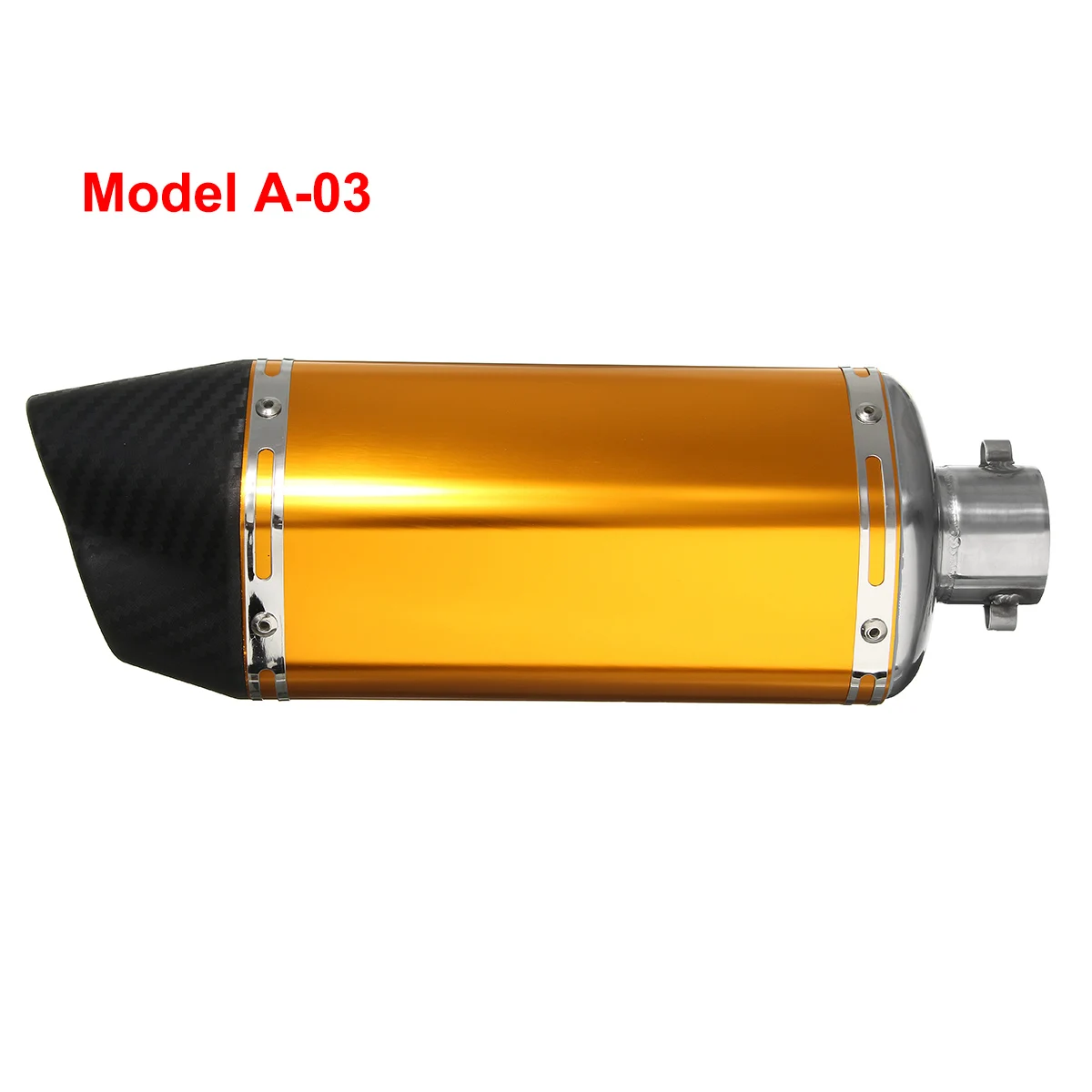 Model A03 Для Suzuki/Honda/Kawasaki/escape Moto 38-51 мм нержавеющая сталь черный Универсальный мотоцикл двойной выход глушитель выхлопной трубы - Цвет: Model A03