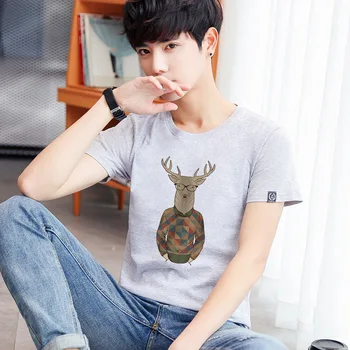 

Summer new women's street letter characters print loose short-s 9113