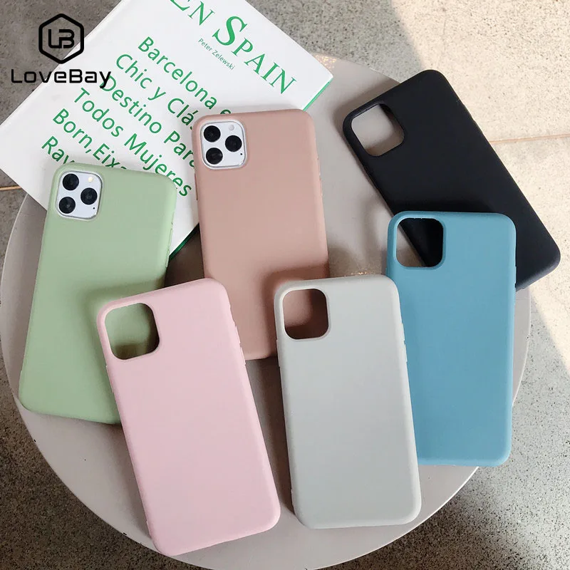 Lovebay карамельный цвет чехол для телефона iPhone 7 8 Plus X XR XS 11 Pro Max милый простой