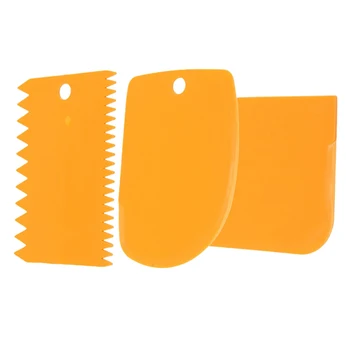 

New 3 pcs plastic dough scraper Icing Fondant Cake Decorating Baking Pastry Tools Simply Smooth Jagged Edge Spatulas Cutters