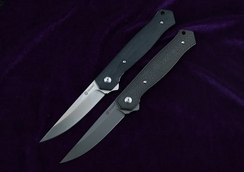 Складной нож TIGEND 1067 Flipper карманный кухонный резец с лезвием D2 CF/G10 и стальной