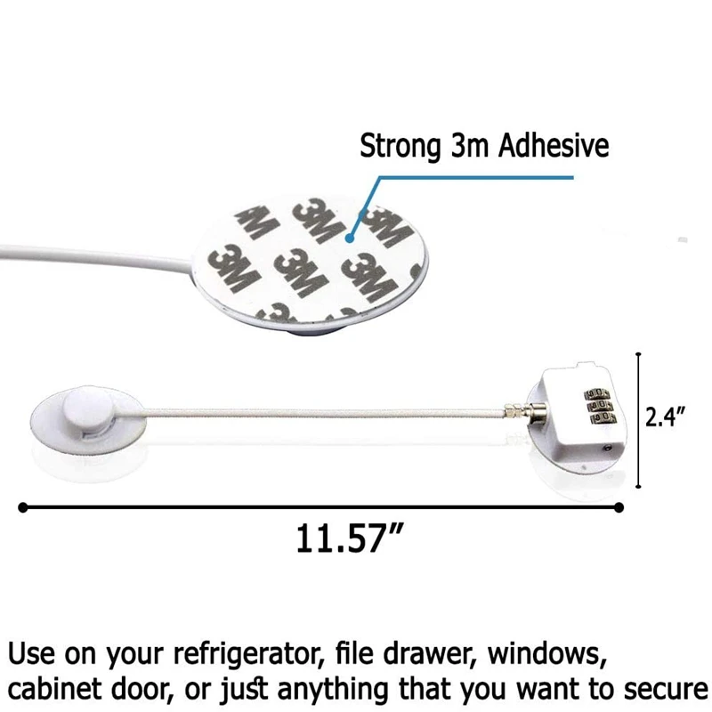 Refrigerator Lock, Mini Fridge Lock With Key For Adults, Lock For A Fridge,  Cabinet Door(White 4Pack) - AliExpress