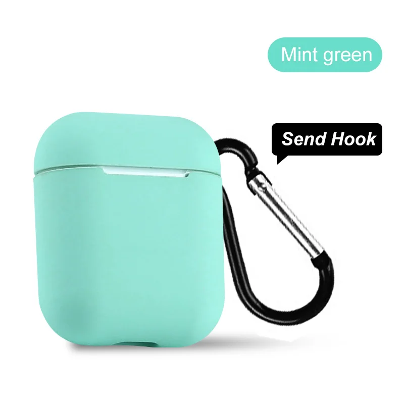 Мягкий силиконовый чехол FONKEN для оригинальных Airpods, чехол, защитный чехол для наушников, сумка для Airpods, зарядная коробка, TWS, Bluetooth наушники - Цвет: blue case