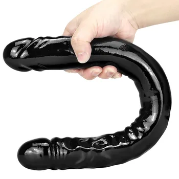Double Headed Dildo Collection Female Two-Headed Dragon Gay Prostate Stimulator Lesbian Horse Dildo Penis Cock And Anus Plug Toy 4