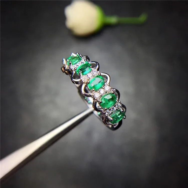 Wanglong 925 пробы Серебряное кольцо с изумрудом женское ювелирное изделие