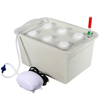 

Indoor Bubble Tub Easy Apply Grow Durable Water Culture 6 Holes Plant Site Nursery Pots Household Hydroponic System Kit Air Pump