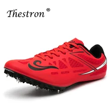 Обувь для бега с шипами для больших мальчиков; сетчатая спортивная обувь; синие, красные, черные кроссовки; мужские кроссовки с шипами; Роскошная брендовая спортивная обувь для девочек