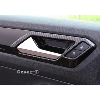 

Car Styling Sticker Trim Door Inner Handle Bowl Frame Lamp Cover 4pcs Hot Sale For Volkswagen VW T-ROC TROC 2017 2018 2019 2020