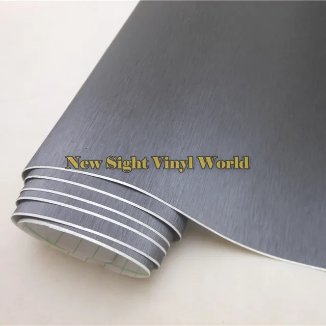 6 Colors Brushed Aluminum Vinyl Wrap Car Body Film Brushed Steel Vinyl Wrapping  Foil Phone Computer Cover Size: 1.52*30M - AliExpress