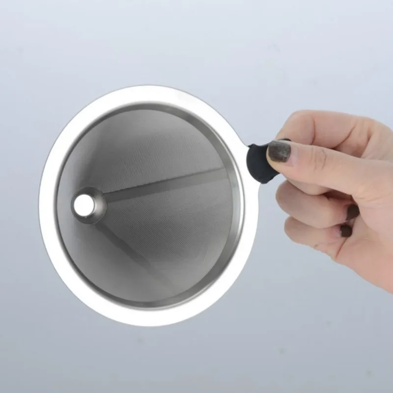 Double Layer Stainless Steel Coffee Filter Holder Pour Over Coffees Dripper Mesh Coffee Tea Filter Basket Tools pf92709