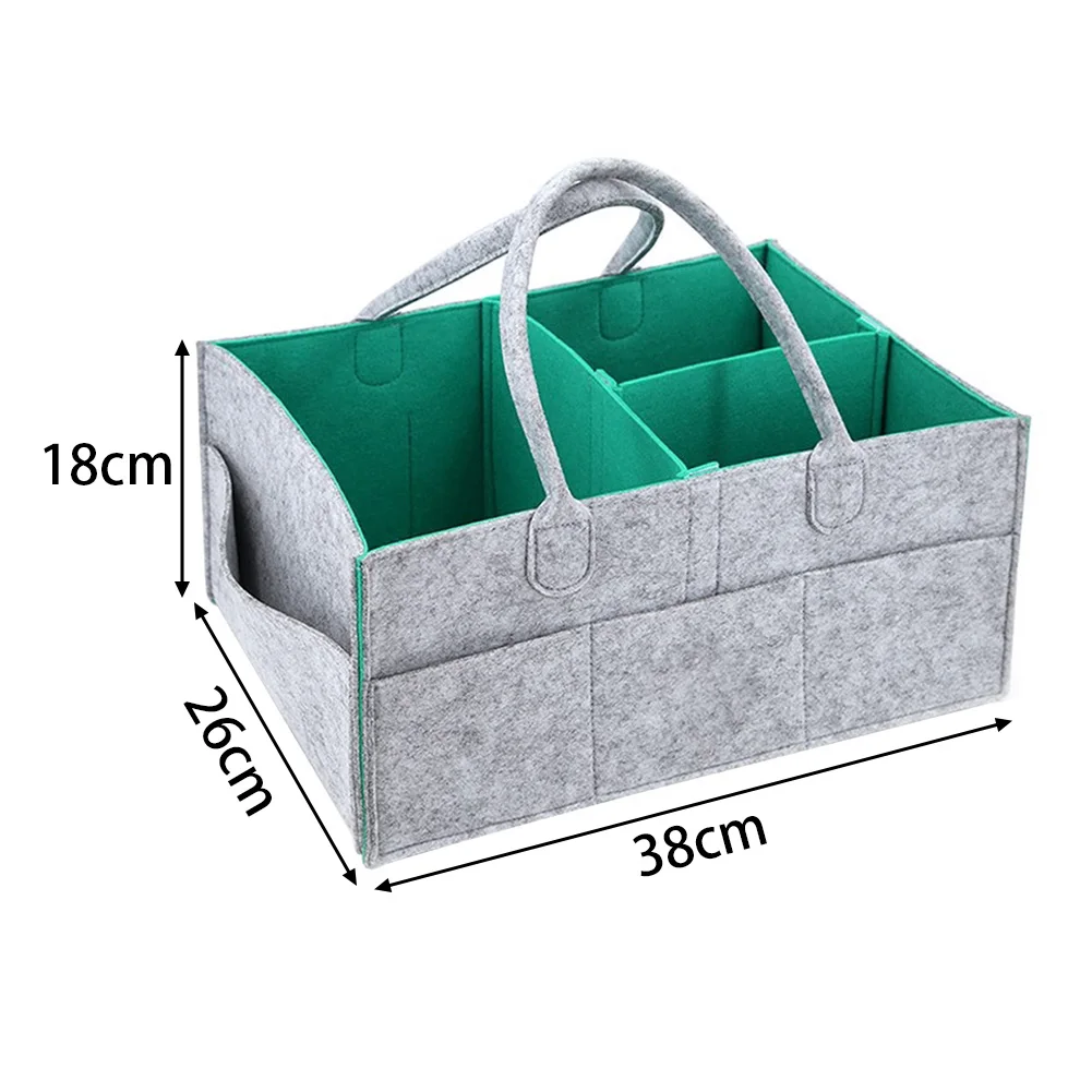 Подгузники фетровая корзина для хранения Tote Мульти Карманы Детские двухслойные большой емкости Органайзер