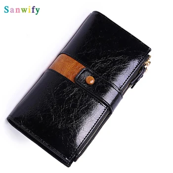 

Design Fashion Women Clutch Leather Wallet Female Long Wallet Women Zipper Purse Strap Money Bag Purse Iphone