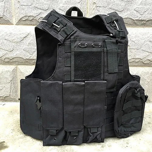 Airsoft тактический жилет военный амфибия molle жилет Мультикам ver5 модульный тактический боевой жилет военный тактический снаряжение - Цвет: bk