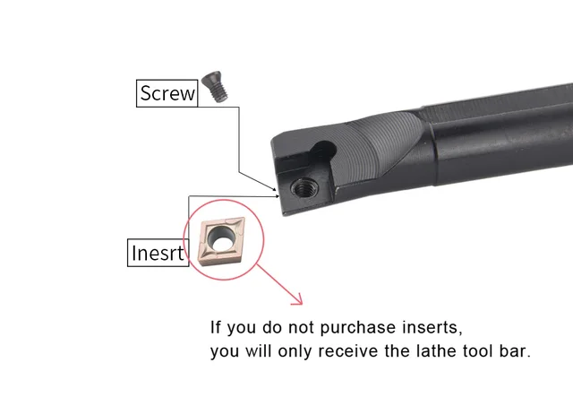 Portautensili Per Tornio S16Q-SCLCR09 Con 10 Lame CCMT09T304 - Per Taglio Metalli Di Precisione - Foto 5