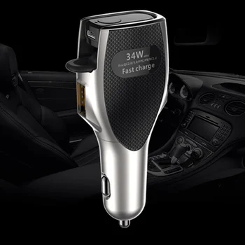 

2 in 1 Car Charger Quick Charge 3.0 Dual USB with Bluetooth 4.0 Wireless Earphone New Arrival