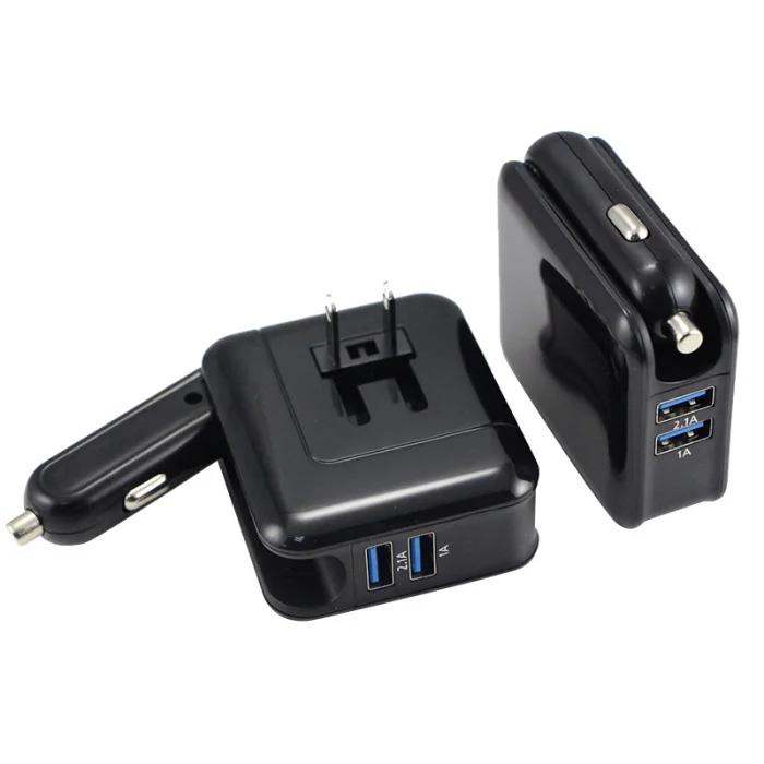 Два в одном Двойной зарядное устройство USB 5 В Быстрая зарядка семь видов умной защиты питания EM88