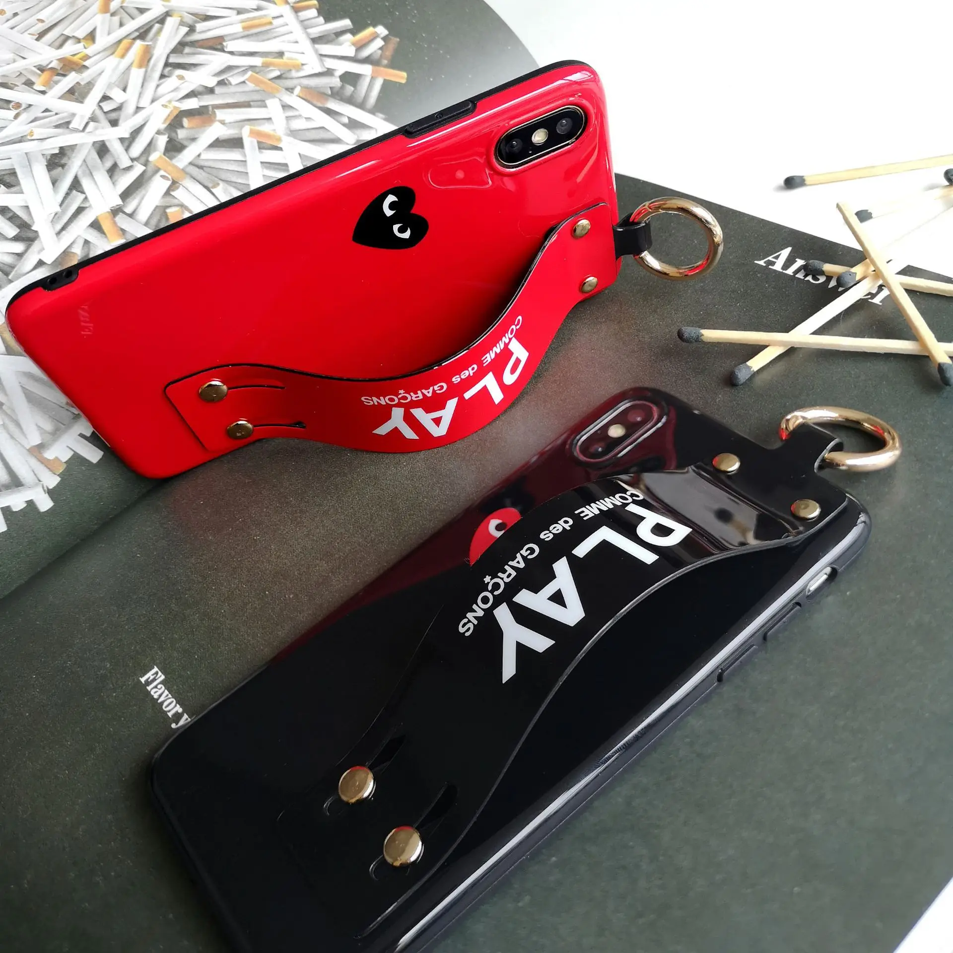 

Couple Ring Wrist Strap Lanyard Case For iphone X Xs max XR 11 Pro Max Soft TPU Phone Holder Case For iphone 7 8 6 6s plus