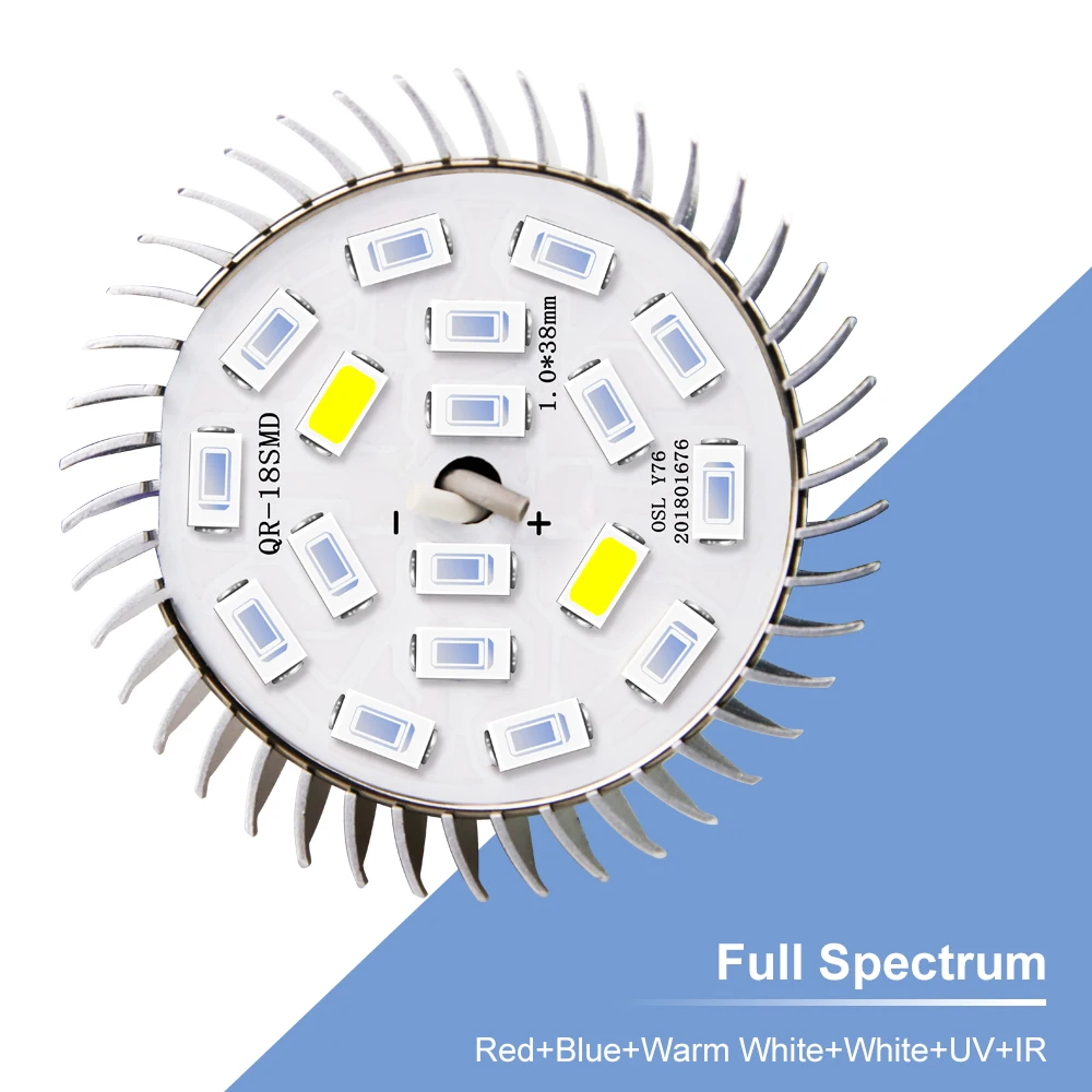 

E27 Plant Lamp Full Spectrum LED Bulb 18W 28W Grow Light 220V E14 Growth LED Light 110V Seeds Flowers Hydroponic LED Phyto Lamp