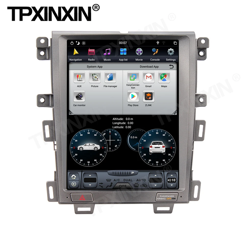 128G Tesla Screen DSP Carplay Android Car Radio 2 Din Stereo Receiver For FORD EDGE 2008 2009 2010 2011 2012 2013 2014 GPS Unit