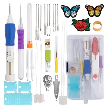 

Threads for DIY Sewing Punch Needle Embroidery Set Craft Tools Set with 100 Colors and Cross Stitch Project DC112